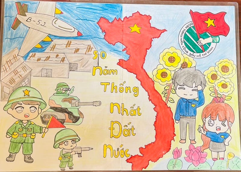 tranh vẽ giải phóng miền nam 15