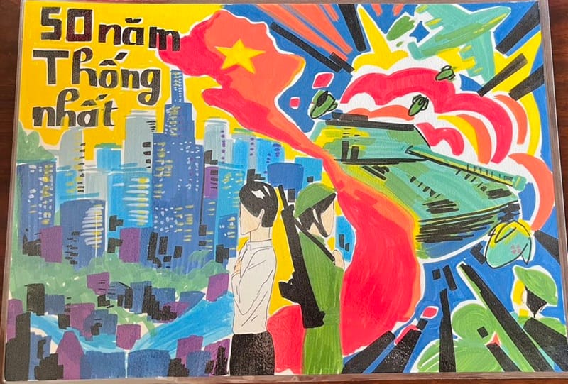 tranh vẽ giải phóng miền nam 17