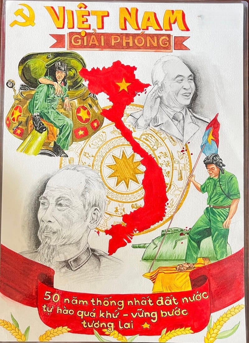 tranh vẽ giải phóng miền nam 22