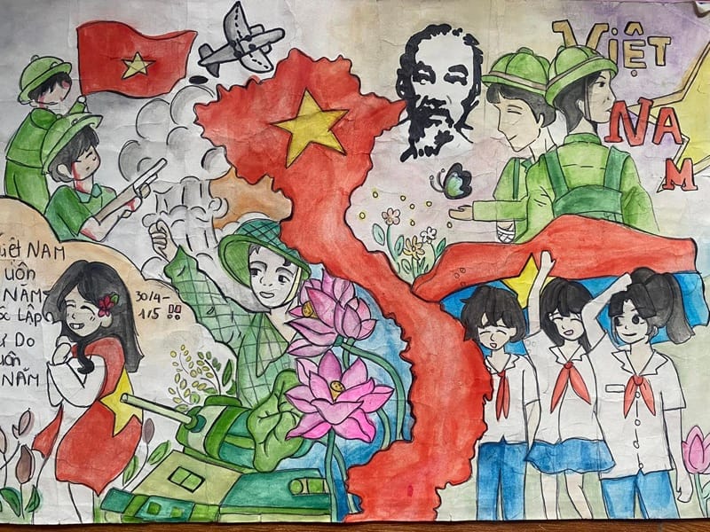 tranh vẽ giải phóng miền nam 4