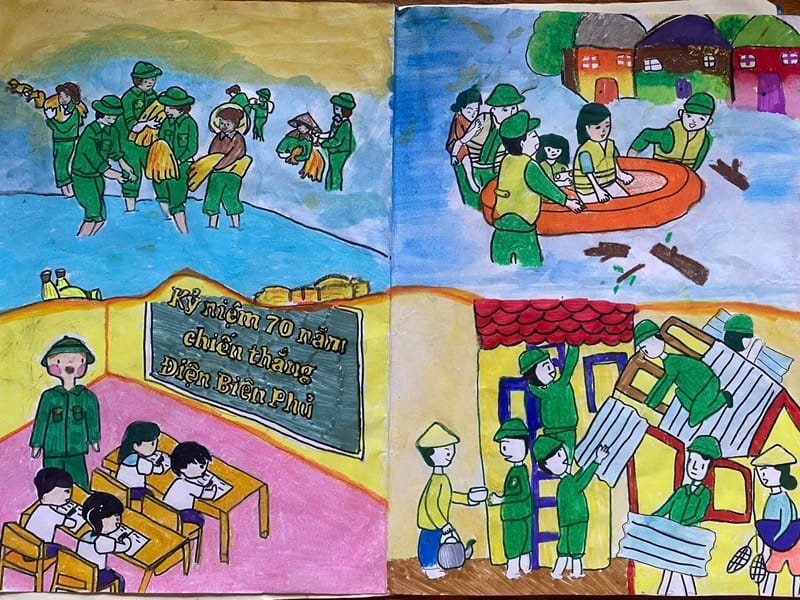 tranh vẽ giải phóng miền nam 6