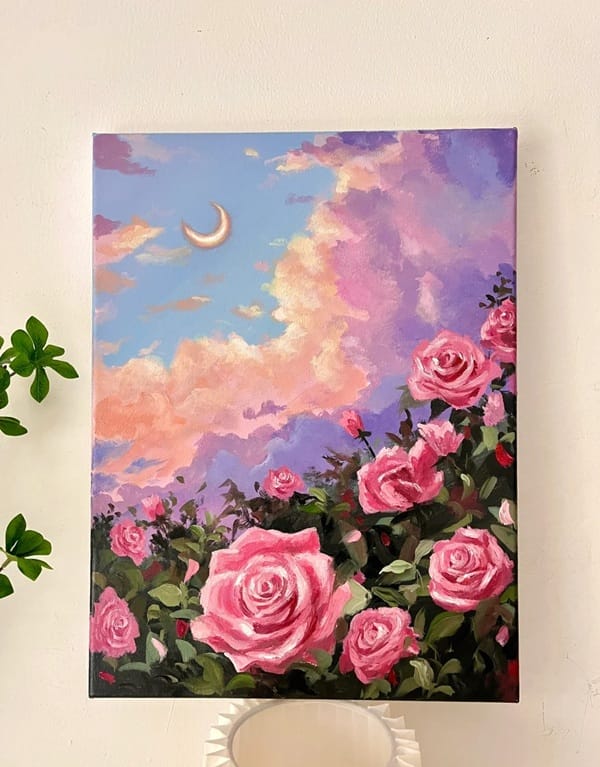 tranh vẽ hoa hồng 39 tranh vẽ hoa hồng 39