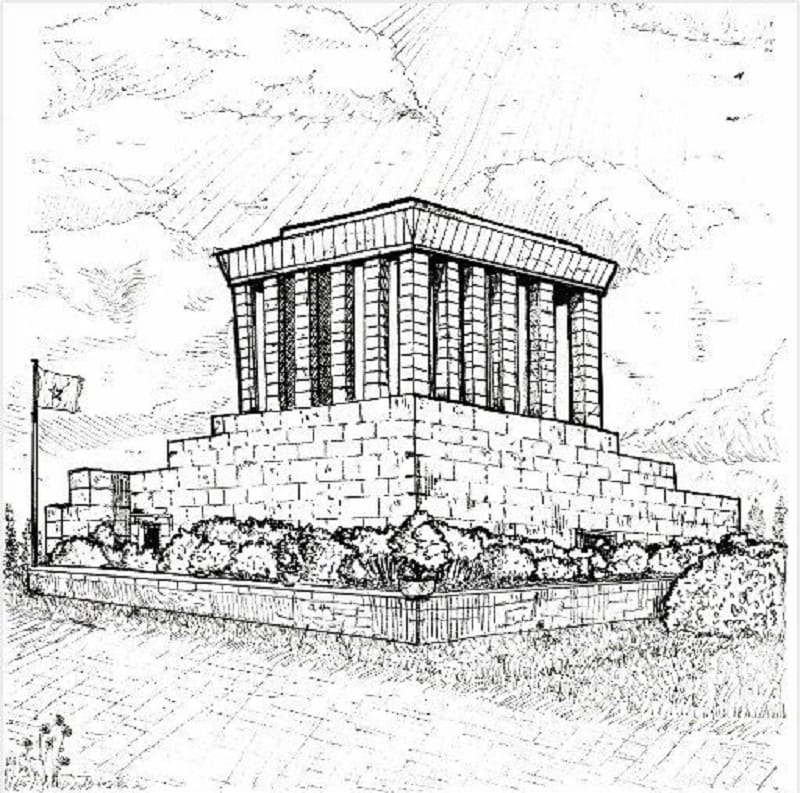 tranh vẽ lăng bác 18