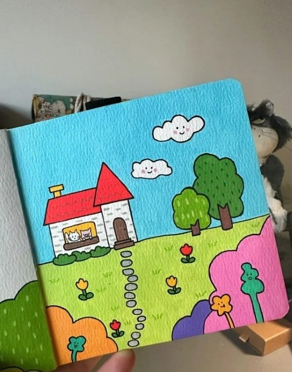 tranh vẽ ngôi nhà mơ ước