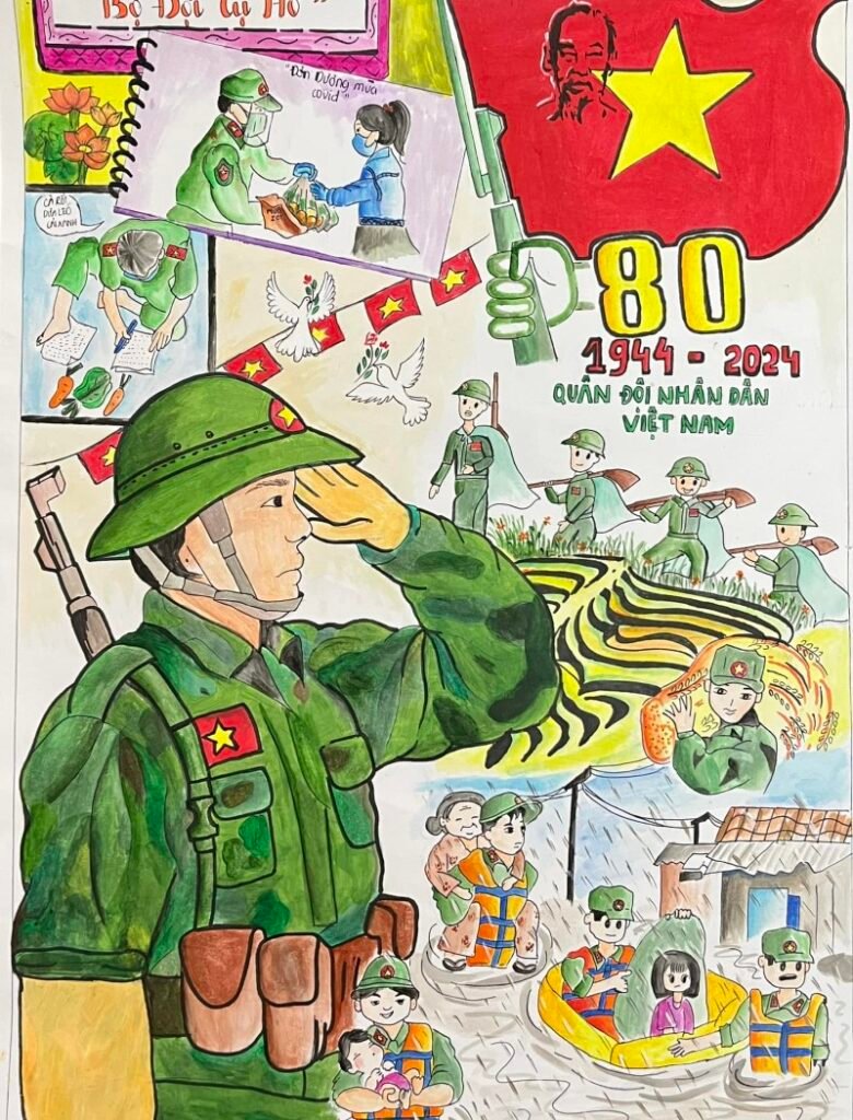 tranh vẽ quân đội nhân dân việt nam 4