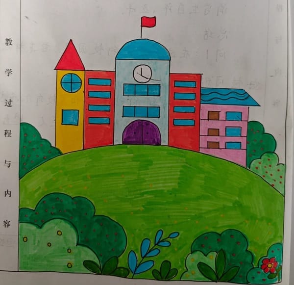 tranh vẽ trường học 1