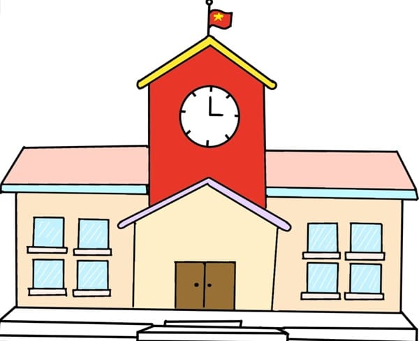 tranh vẽ trường học 24