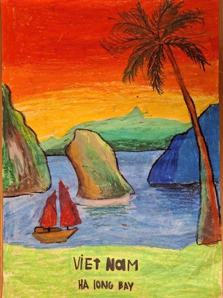 tranh vẽ vịnh hạ long 8