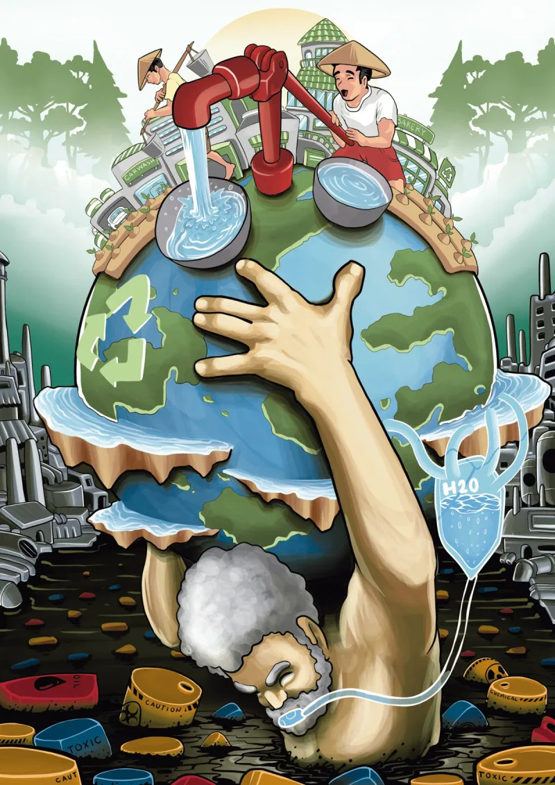 vẽ tranh bảo vệ nguồn nước 12