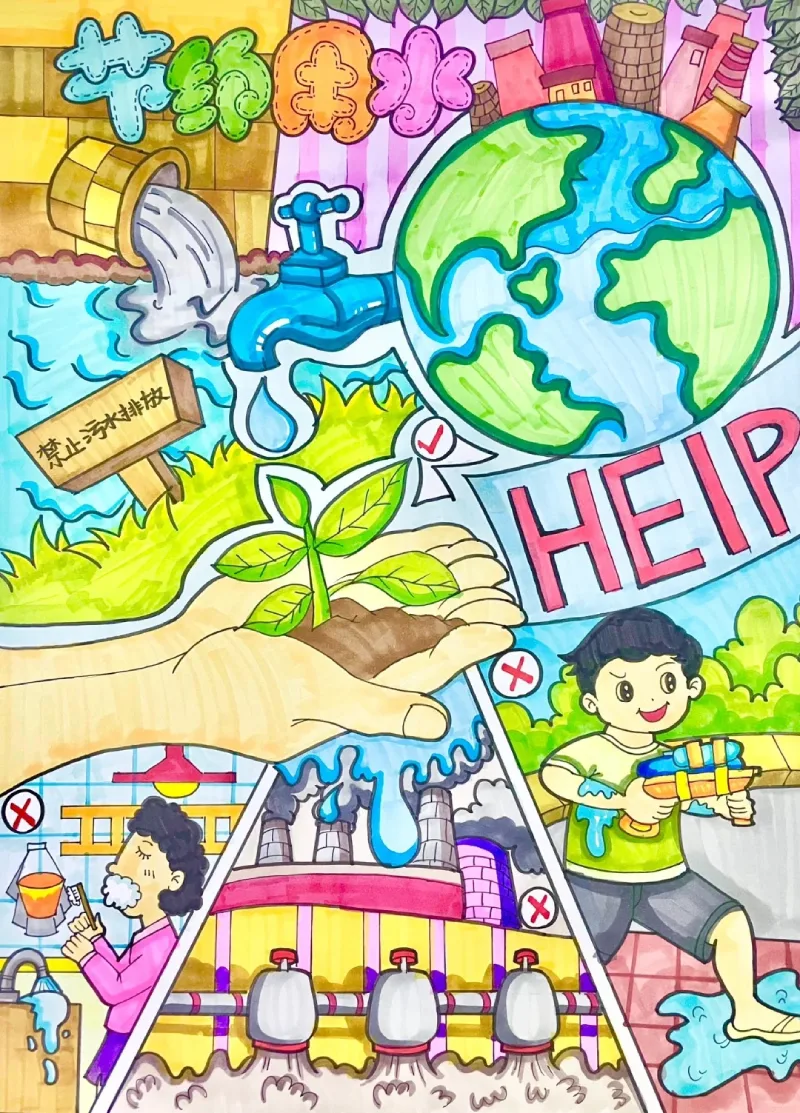 vẽ tranh bảo vệ nguồn nước 20