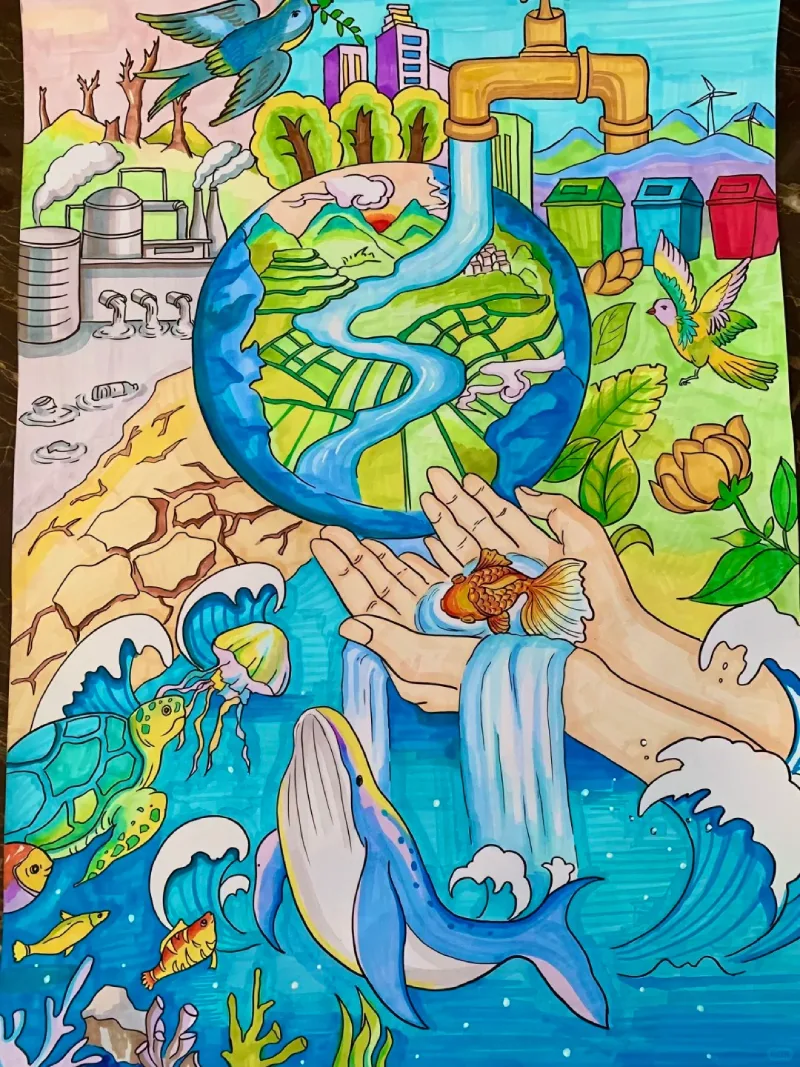 vẽ tranh bảo vệ nguồn nước 29