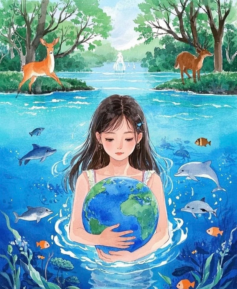 vẽ tranh bảo vệ trái đất 34