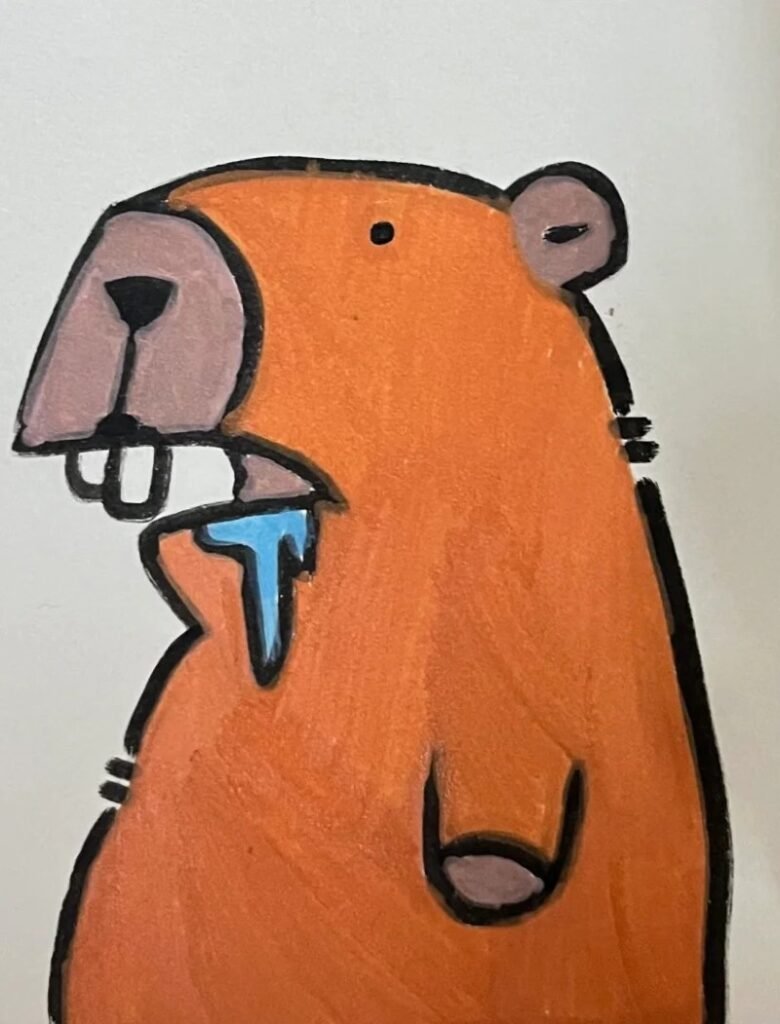 vẽ tranh capybara 29