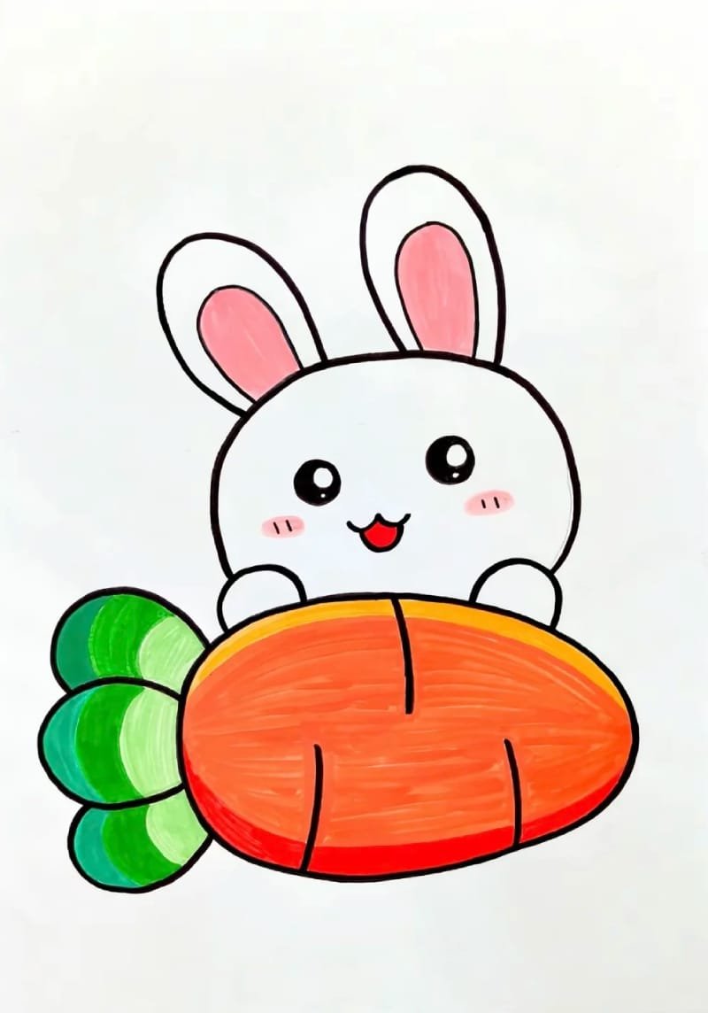 vẽ tranh con thỏ 10