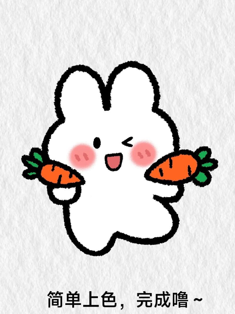 vẽ tranh con thỏ 11