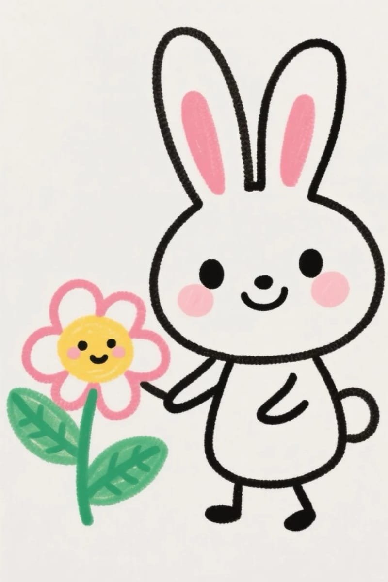 vẽ tranh con thỏ 19
