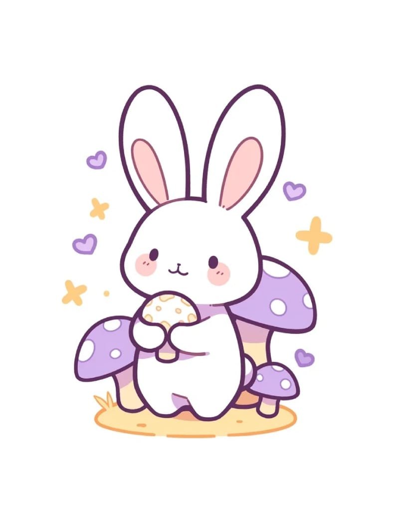 vẽ tranh con thỏ 2