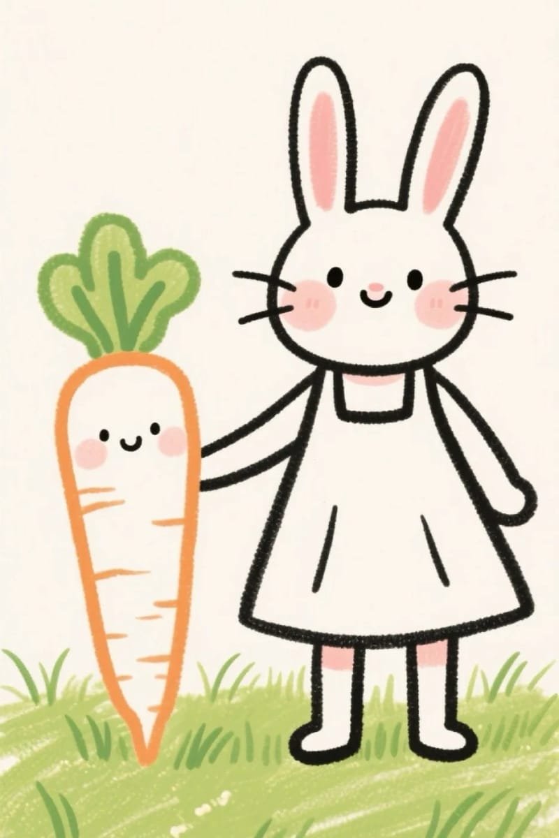 vẽ tranh con thỏ 21