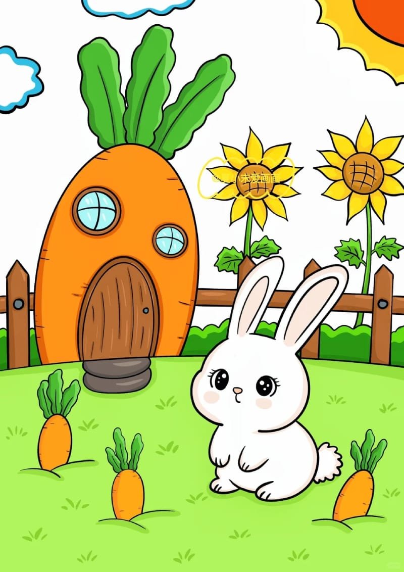 vẽ tranh con thỏ 30