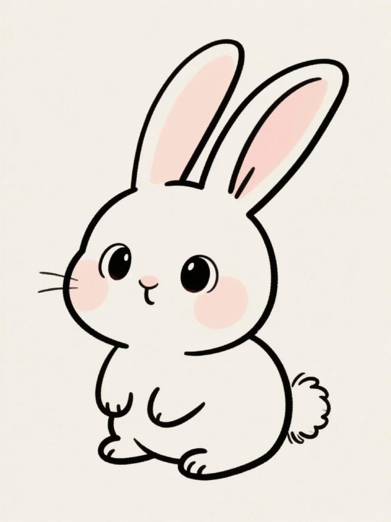 vẽ tranh con thỏ 4