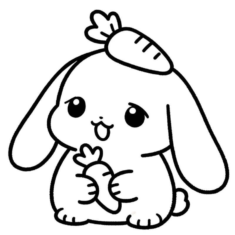 vẽ tranh con thỏ 6