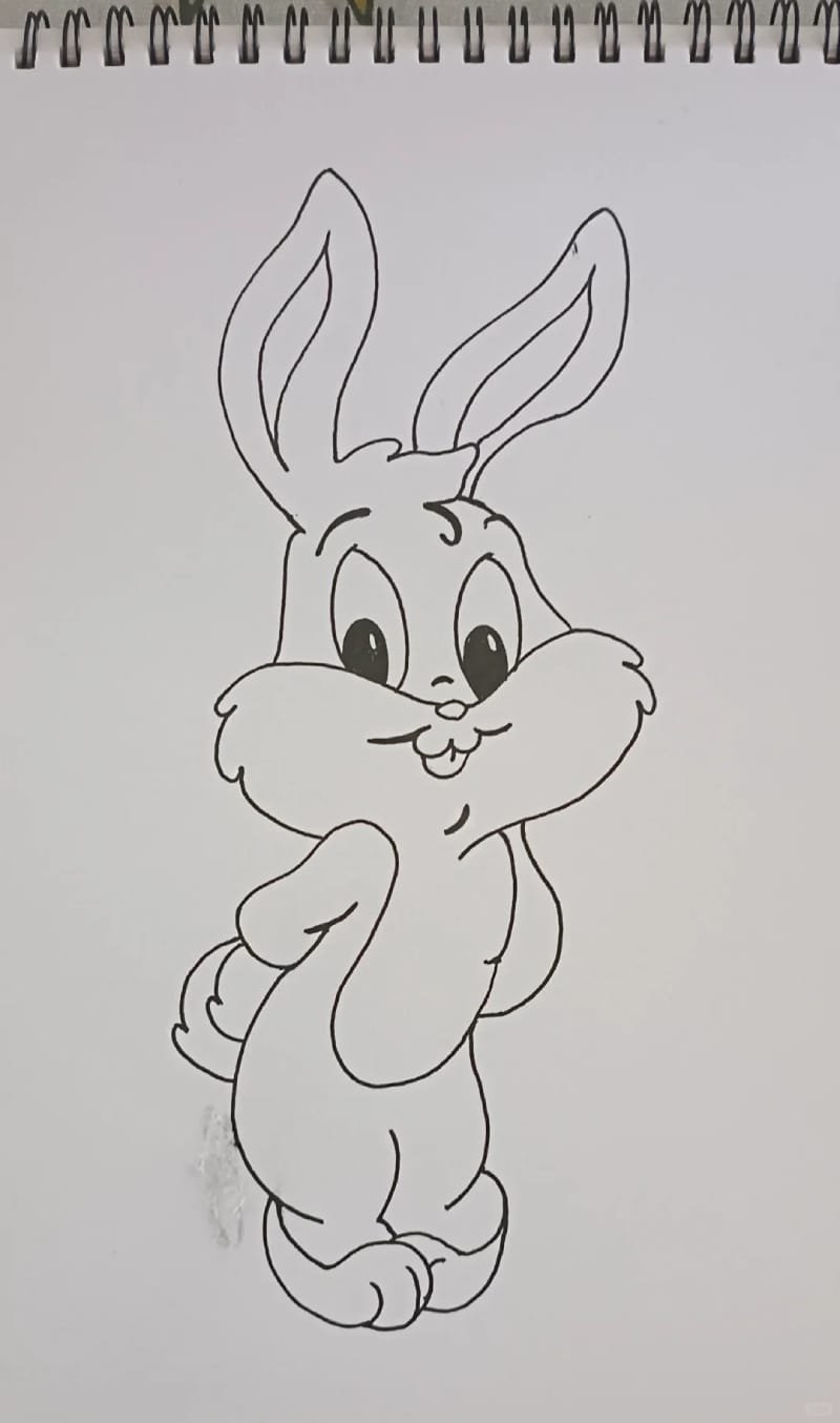 vẽ tranh con thỏ 8
