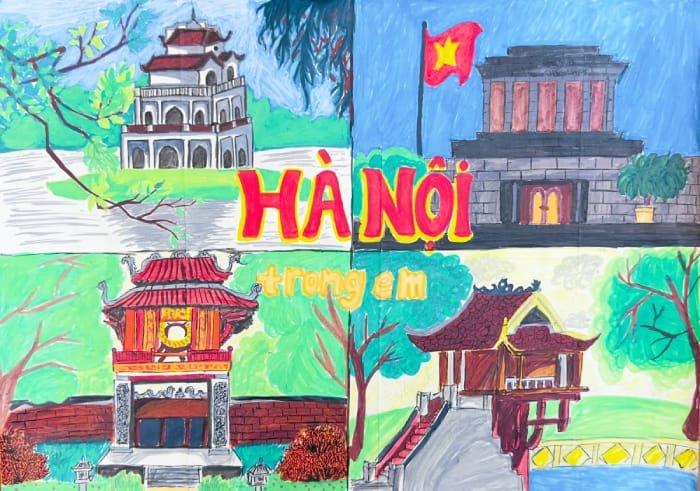 vẽ tranh hà nội trong mắt em 1