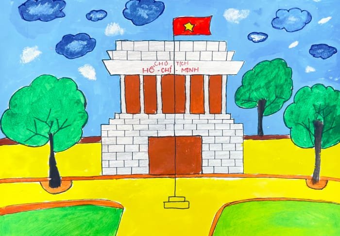 vẽ tranh hà nội trong mắt em 15