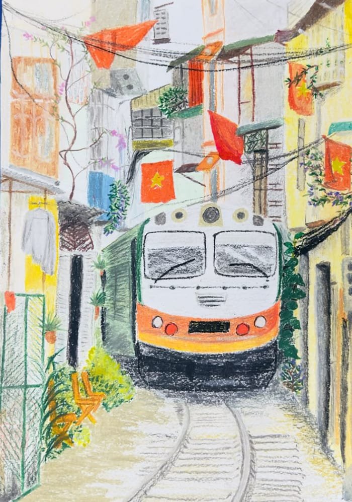 vẽ tranh hà nội trong mắt em 16