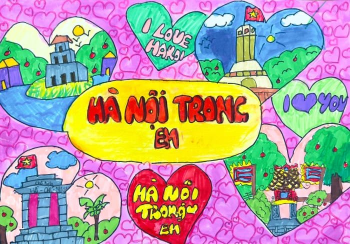 vẽ tranh hà nội trong mắt em 17