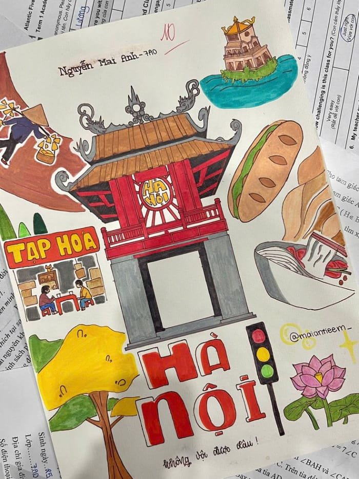 vẽ tranh hà nội trong mắt em 2
