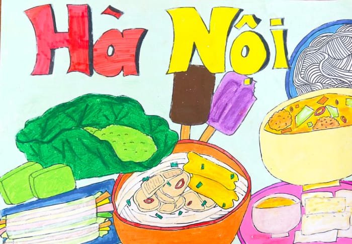 vẽ tranh hà nội trong mắt em 23