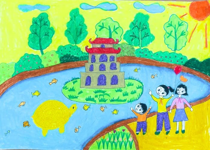 vẽ tranh hà nội trong mắt em 24