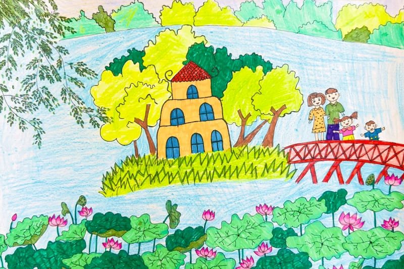 vẽ tranh hà nội trong mắt em 25