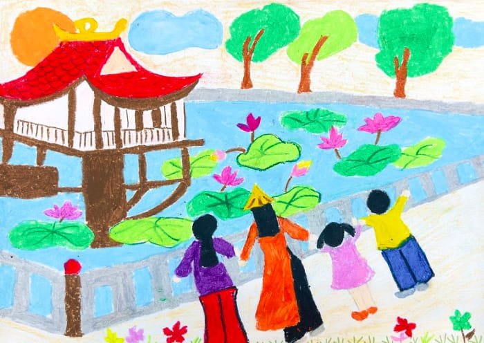 vẽ tranh hà nội trong mắt em 26