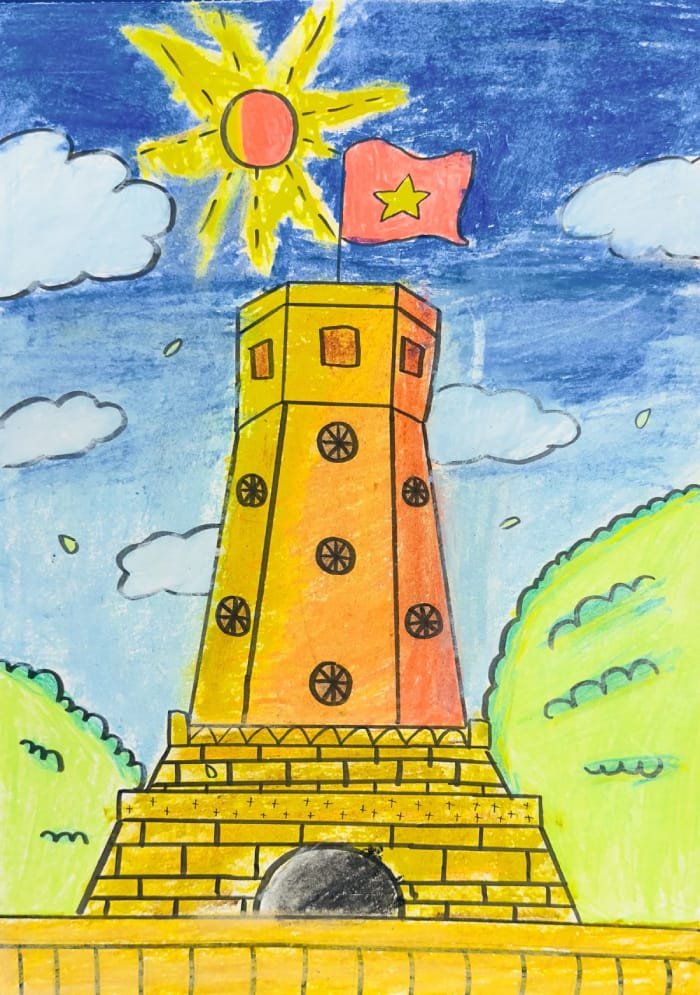 vẽ tranh hà nội trong mắt em 9