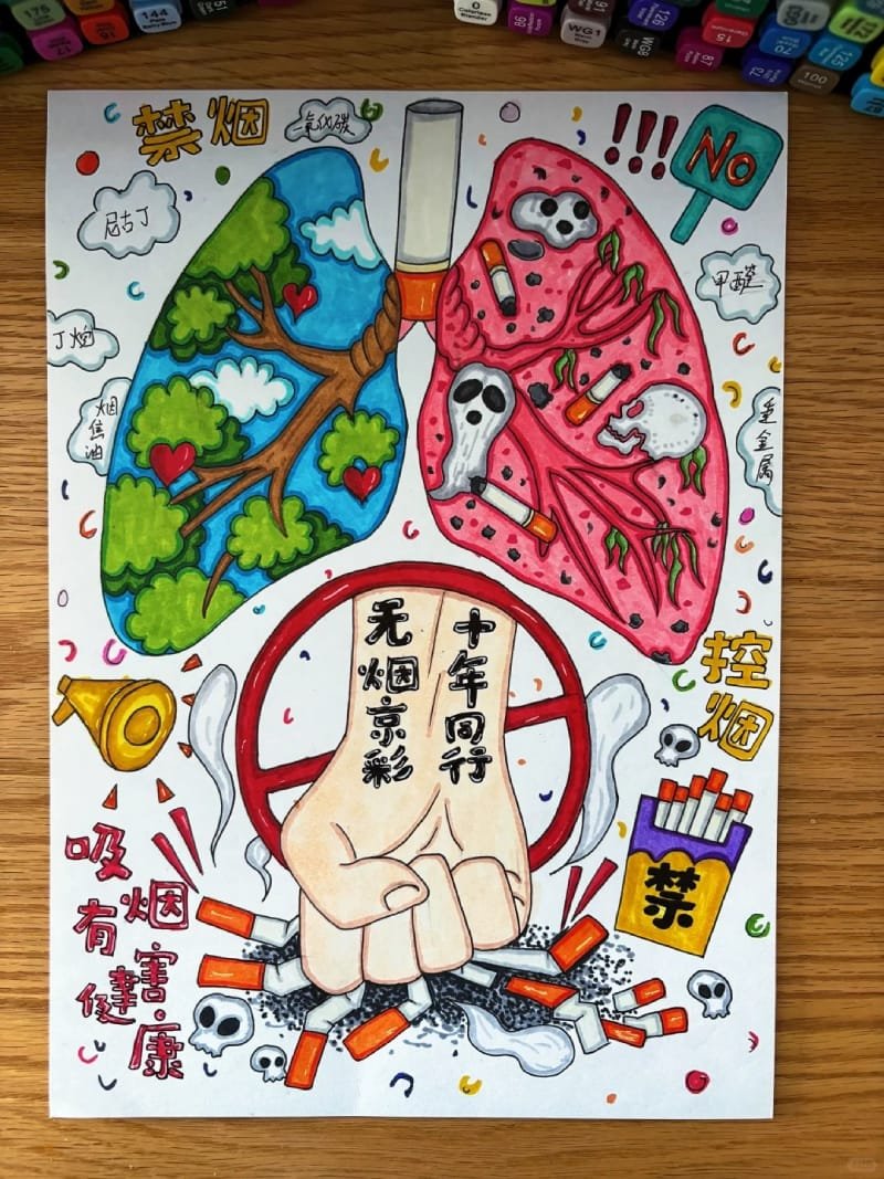 vẽ tranh không hút thuốc lá 20