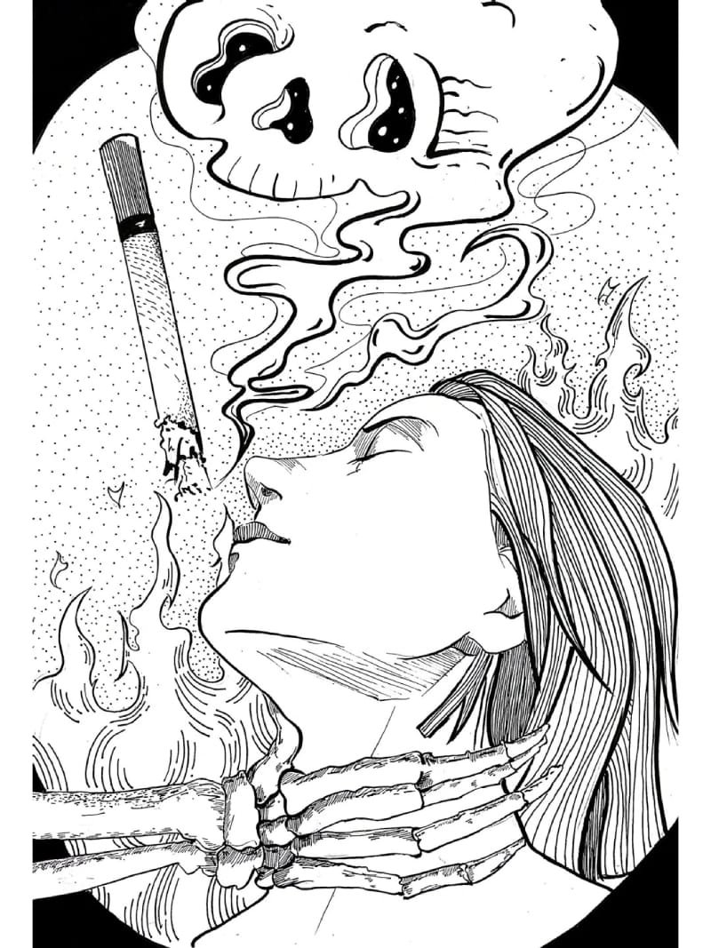 vẽ tranh không hút thuốc lá 21