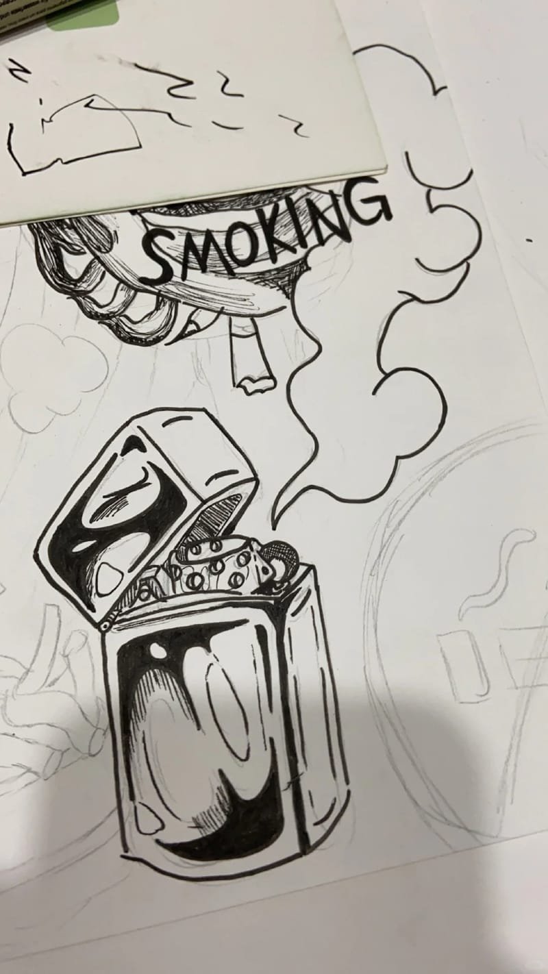 vẽ tranh không hút thuốc lá 22