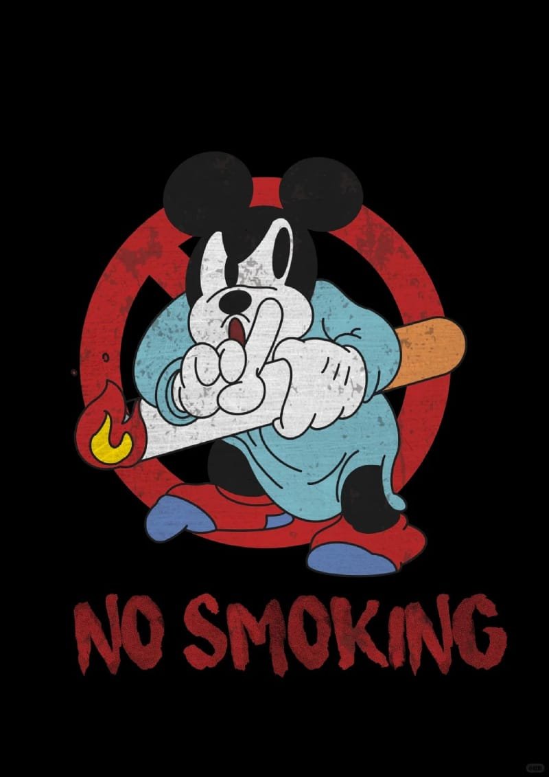 vẽ tranh không hút thuốc lá 7