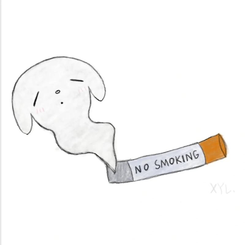 vẽ tranh không hút thuốc lá