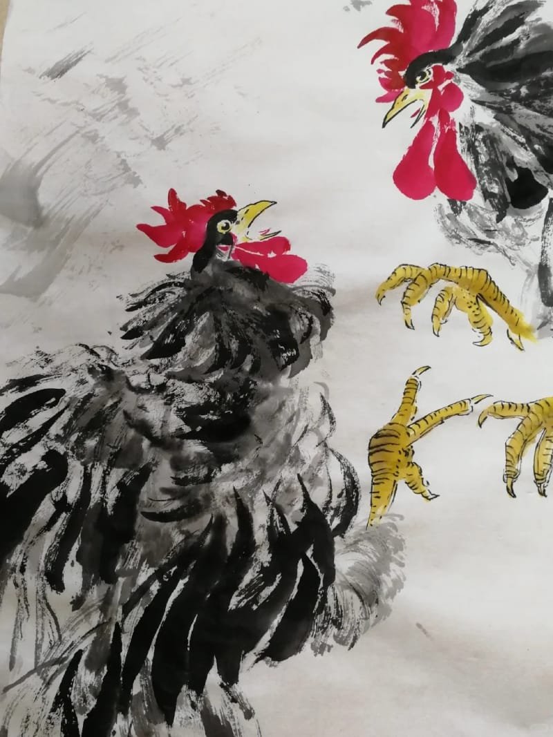 vẽ tranh lễ hội chọi gà 17