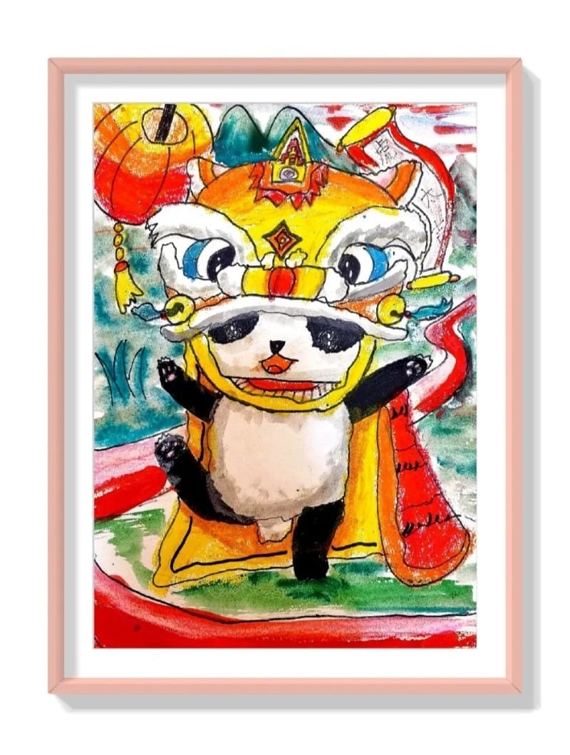 vẽ tranh múa lân ngày tết 42