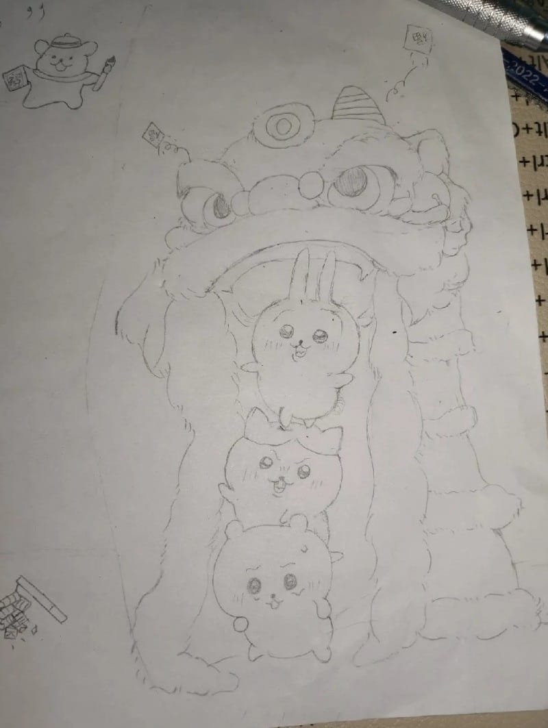 vẽ tranh múa lân ngày tết 5