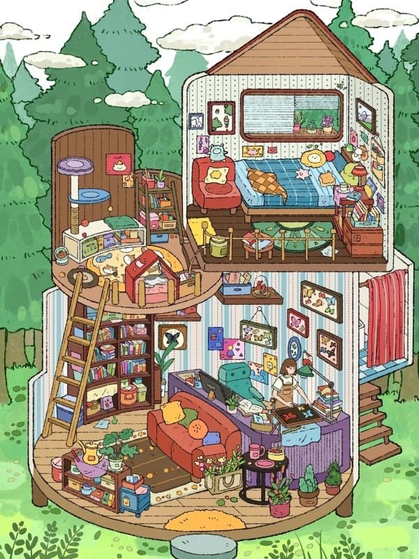 vẽ tranh ngôi nhà 4