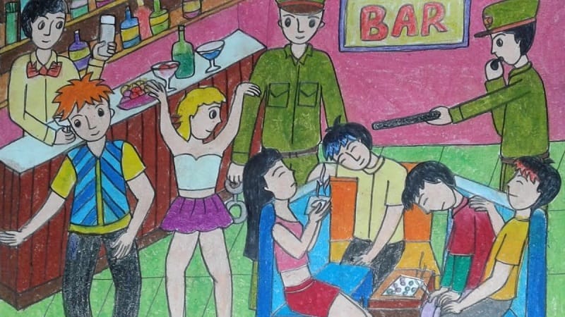 vẽ tranh phòng chống tệ nạn xã hội 17
