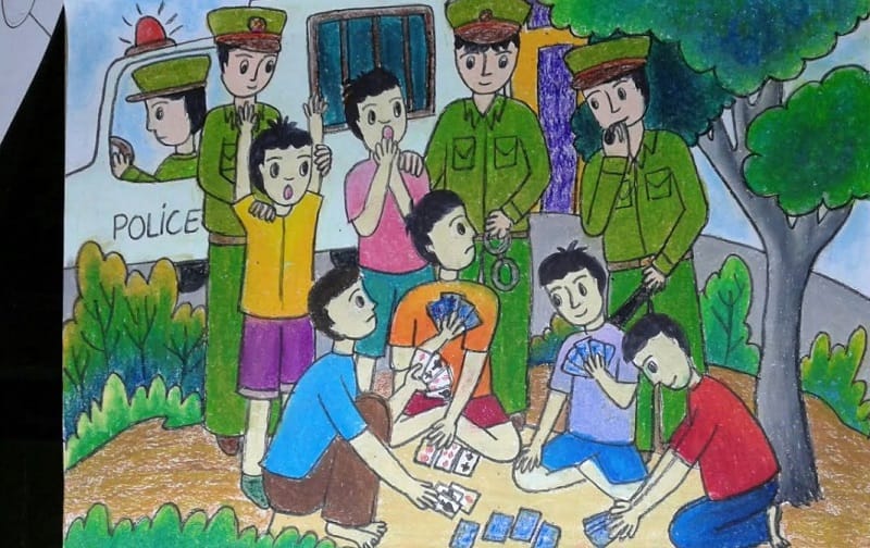 vẽ tranh phòng chống tệ nạn xã hội 18