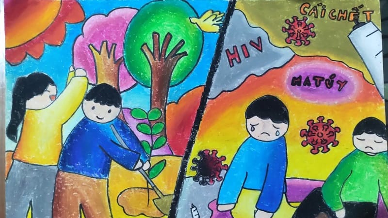 vẽ tranh phòng chống tệ nạn xã hội 24