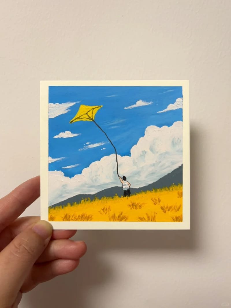 vẽ tranh thả diều đẹp 18