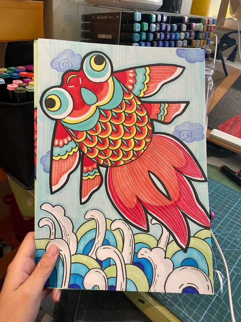 vẽ tranh thả diều đẹp 20